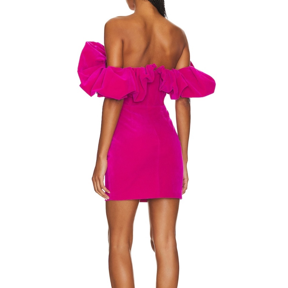 Line & Dot size M velvet hot pink dress